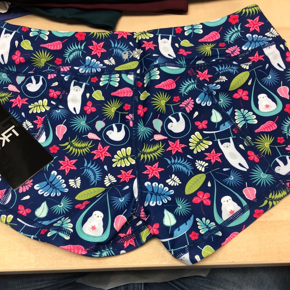 New With Tags KFT Sloth Shorts, Size Medium.